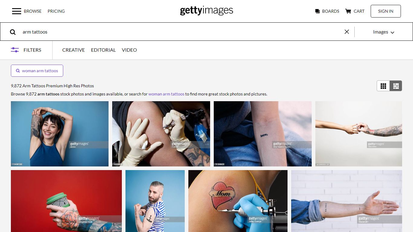 Arm Tattoos Photos and Premium High Res Pictures - Getty Images